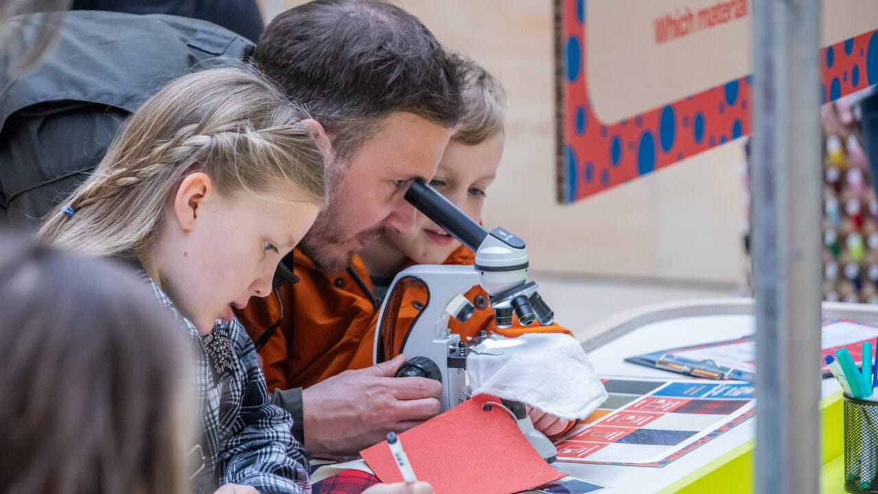 Visitors got the chance to test different materials at Growing Home