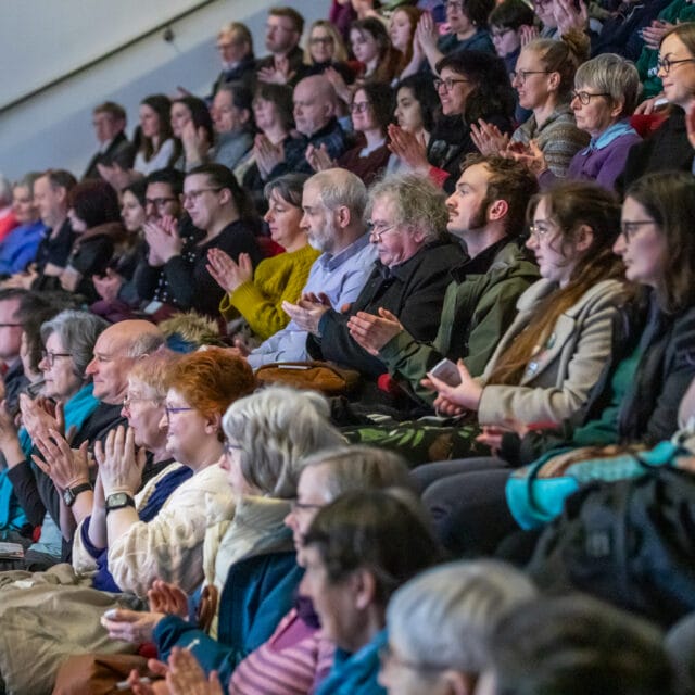 A packed auditorium enjoyed Disposing of the Body, a fascinating discussion of what happens to our bodies when we die
